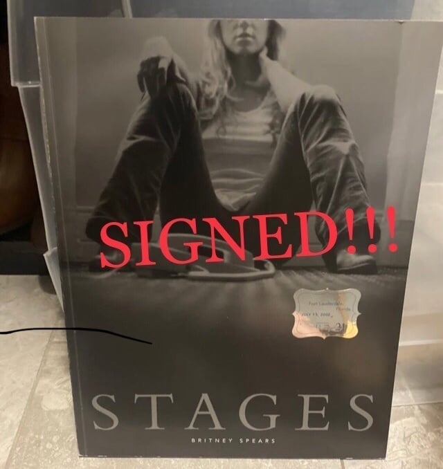 Britney Spears SIGNED AUTOGRAPHED Book with CD