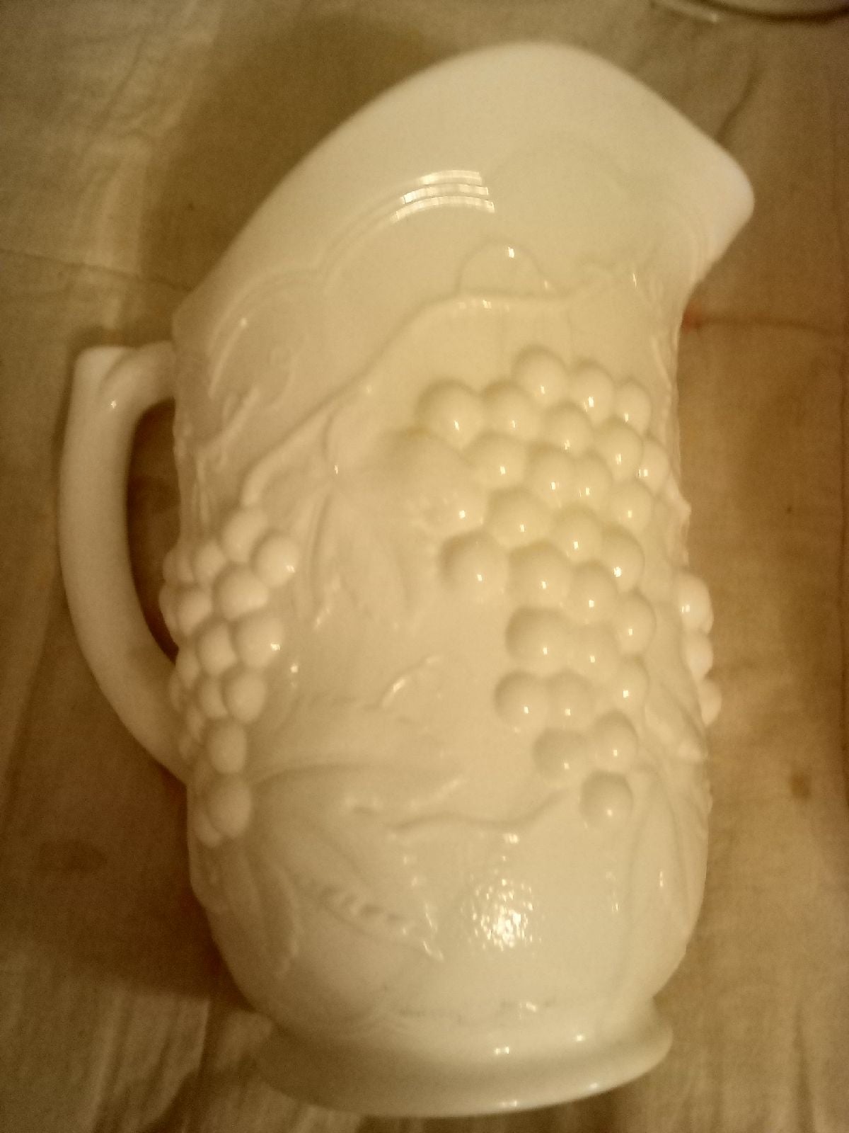 Vintage White milk glass pitcher