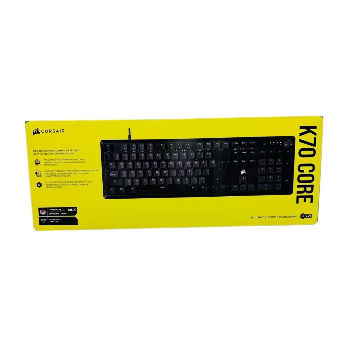 Corsair K70 Core RGB Mechanical Wired Gaming Keyboard New In Box Factory Sealed