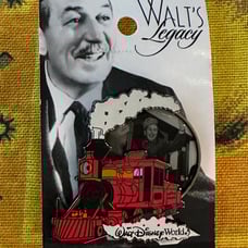 DISNEY WDW WALT'S LEGACY COLLECTION LOVE OF TRAINS PIN ON CARD LE 5000
