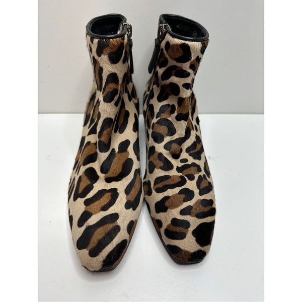 Aquatalia Fuoco Weatherproof Leopard shops Print Calf Hair Ankle Booties Size 5.5 New