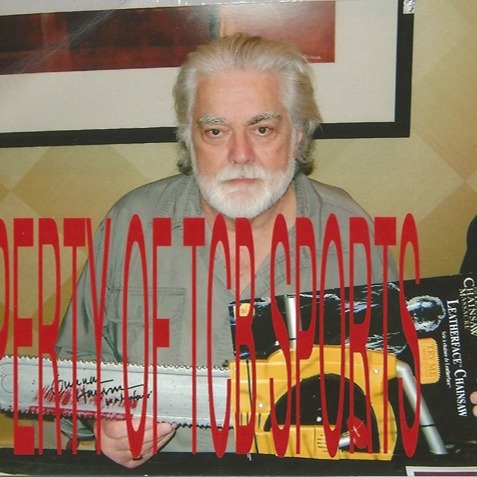 GUNNAR HANSEN LEATHERFACE TEXAS CHAINSAW MASSACRE AUTOGRAPHED CHAINSAW W/PROOF