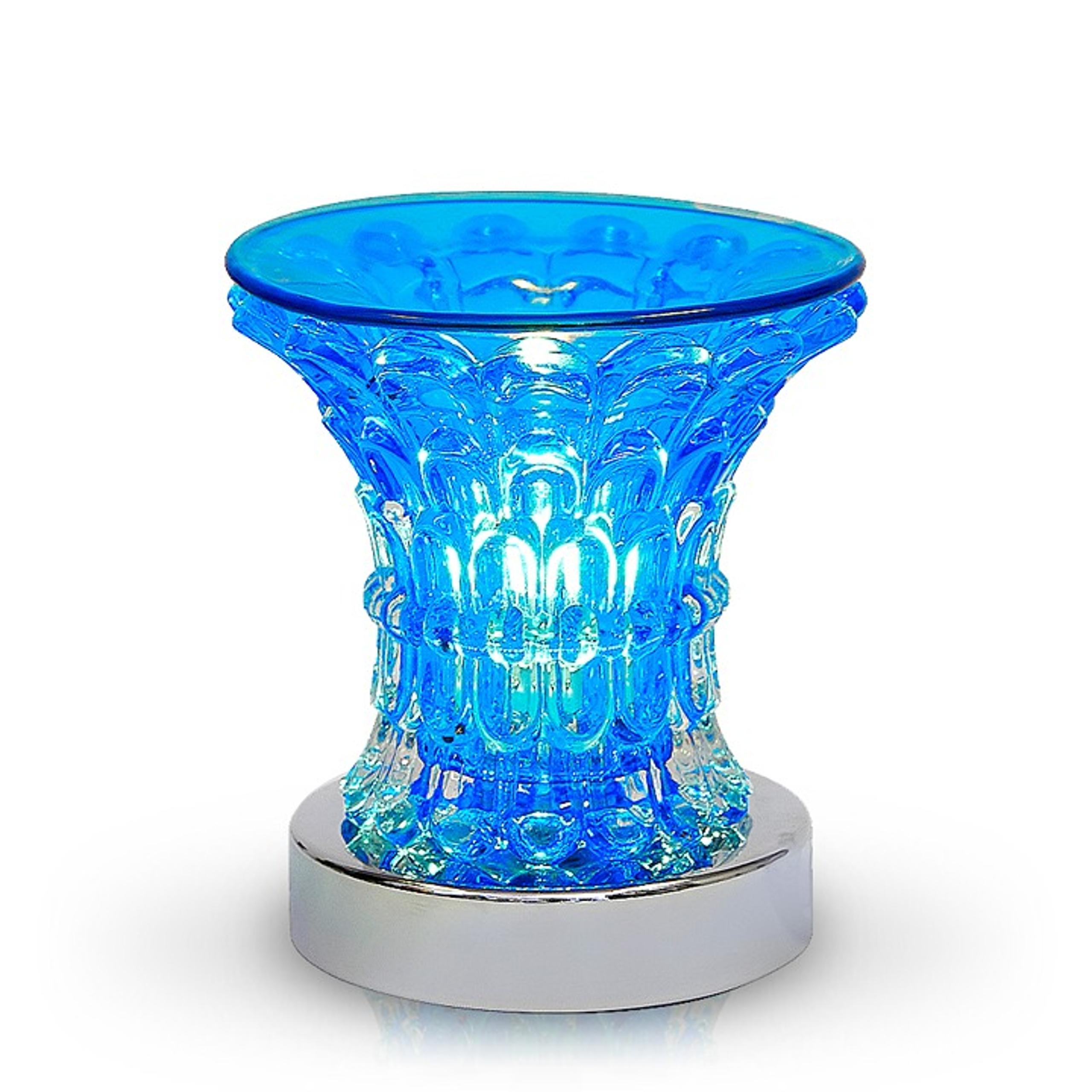 Touch Electric Oil Burner - Glass Maze Blue