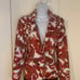 Grace Elements women’s red & orange paisley stretchy blazer size 10