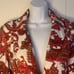 Grace Elements women’s red & orange paisley stretchy blazer size 10