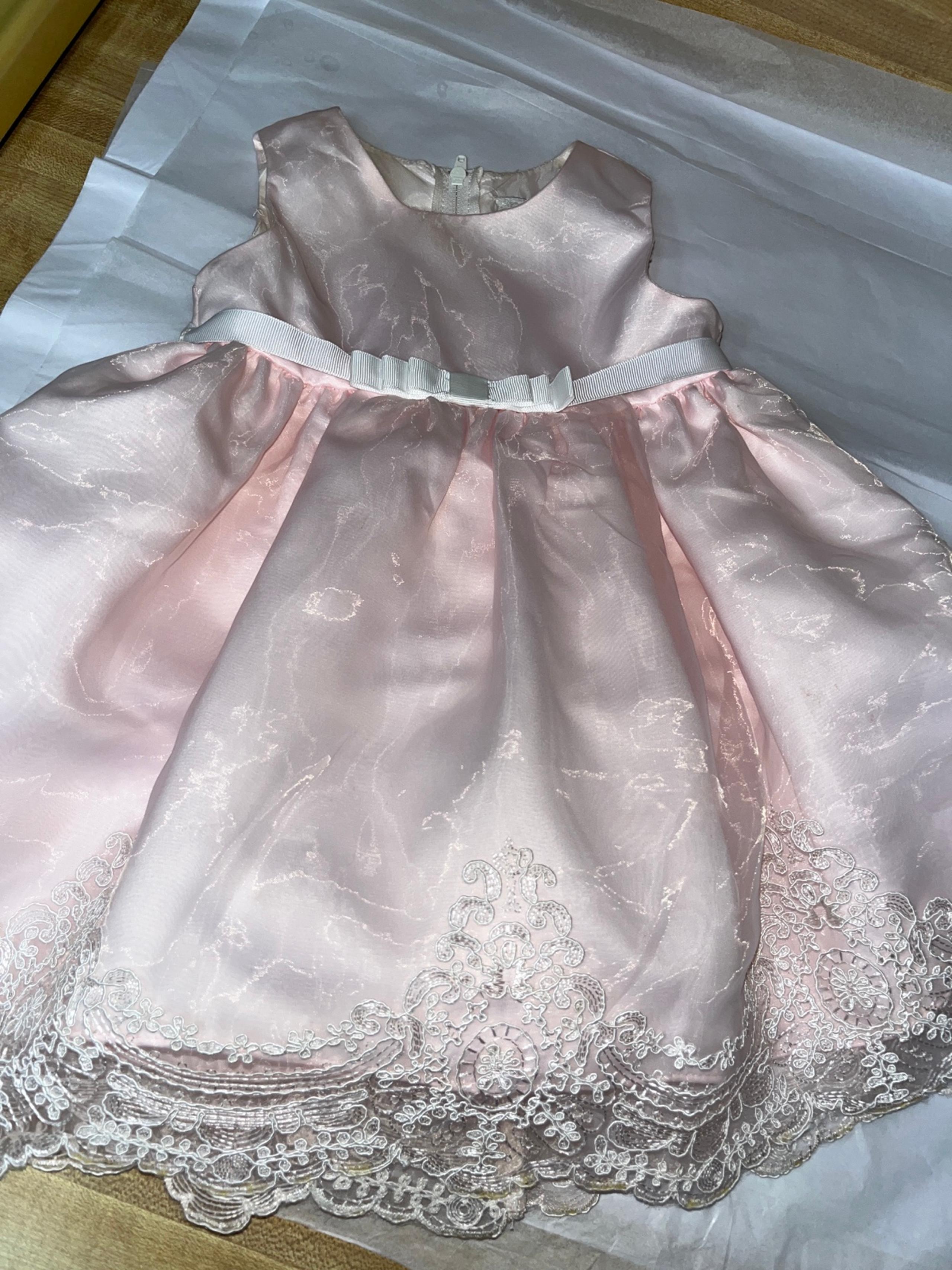 Rare Edition size 12 month little girls dress with beautiful lace bottom