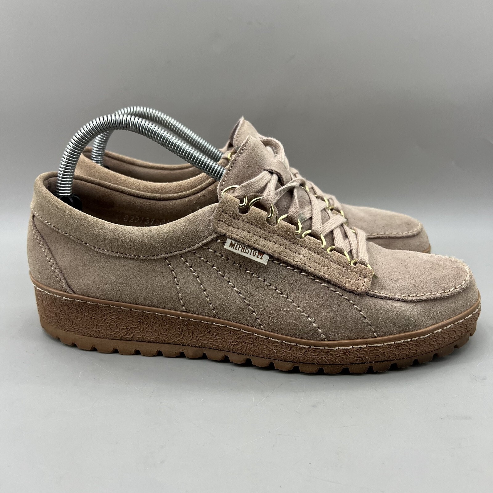 Mephisto Lady Originals Tuxedo Oxford Women Size 10.5 Beige Pink Suede Low Shoes