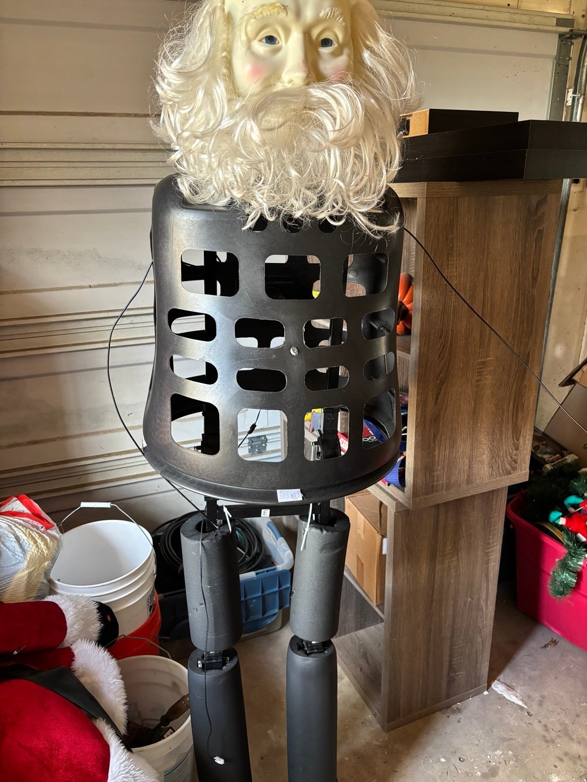 Gemmy Preproduction Sitting Standing Santa