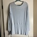 Free People Sky Blue Catalina High Low Side Slit Raw Hem Thermal