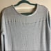 Free People Sky Blue Catalina High Low Side Slit Raw Hem Thermal
