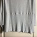 Free People Sky Blue Catalina High Low Side Slit Raw Hem Thermal