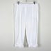 J. Jill Purejill Linen White Roll Tab Rolled Hem Cropped Pants Size L Petite