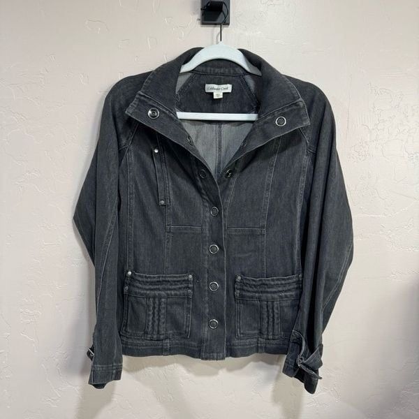 Coldwater Creek Denim Jacket Gray Stretch Soft & Lightweight Women's Size PS