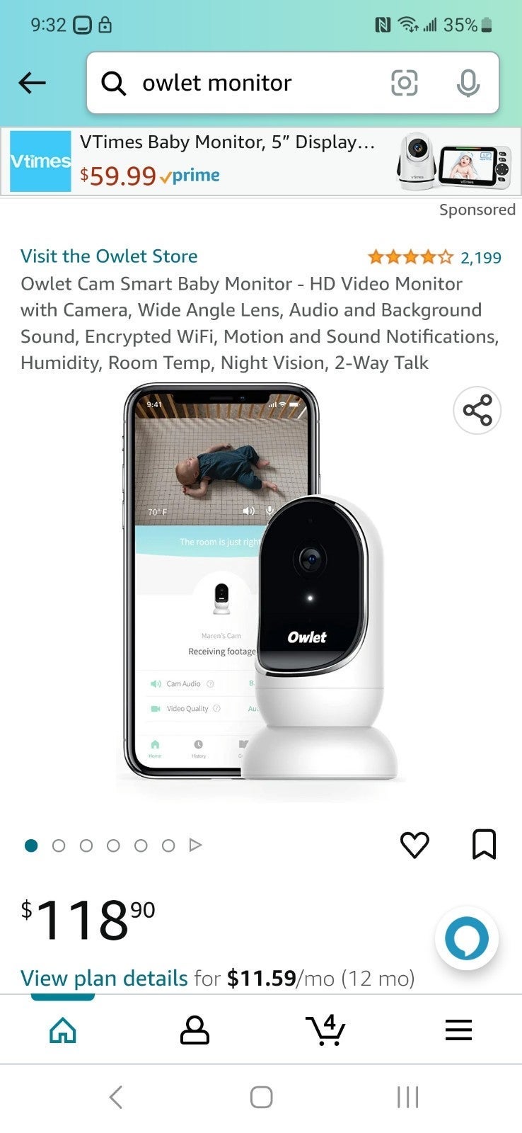 Owlet baby monitor