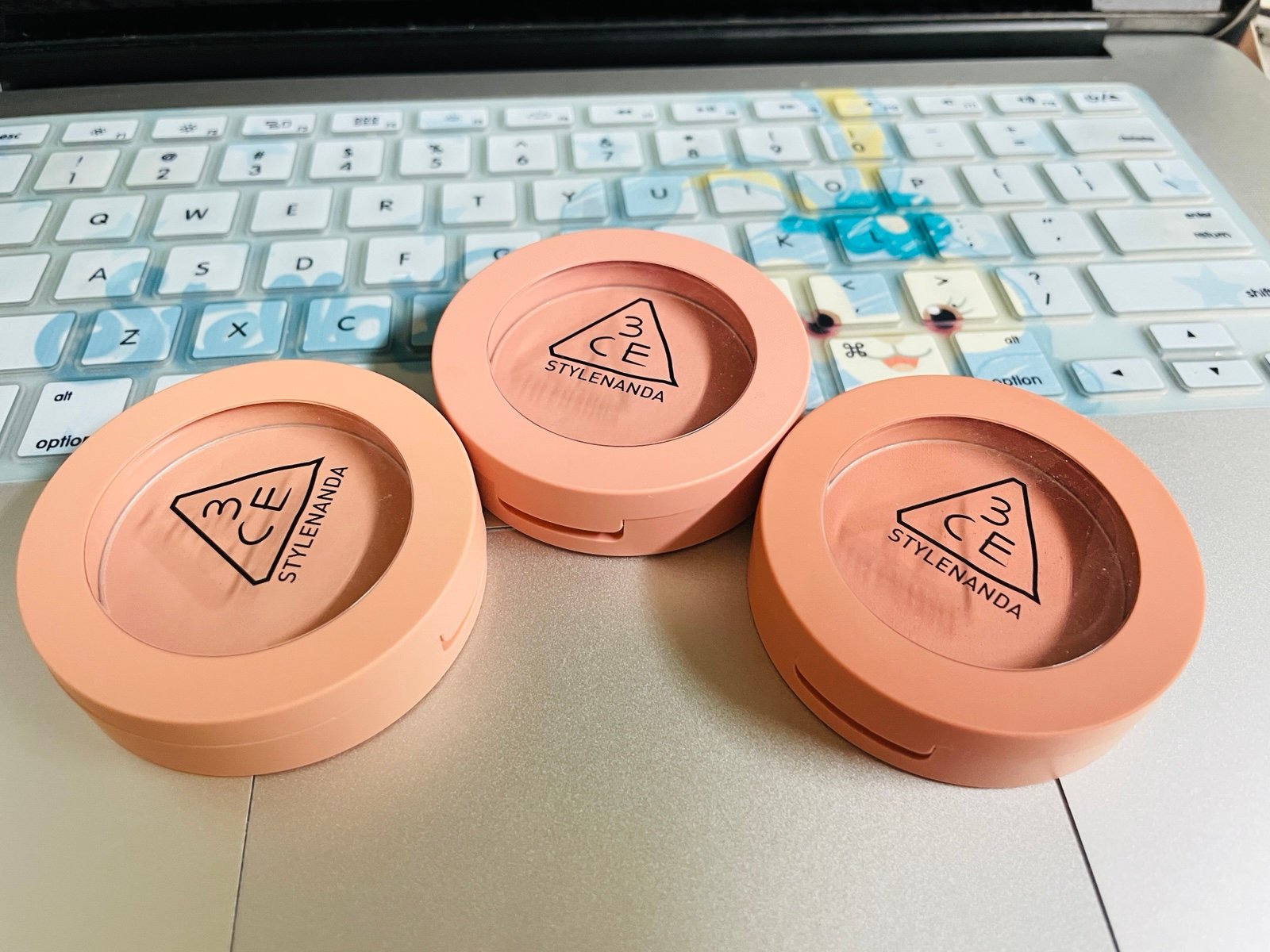 Korean 3CE Face blush single color set of 3