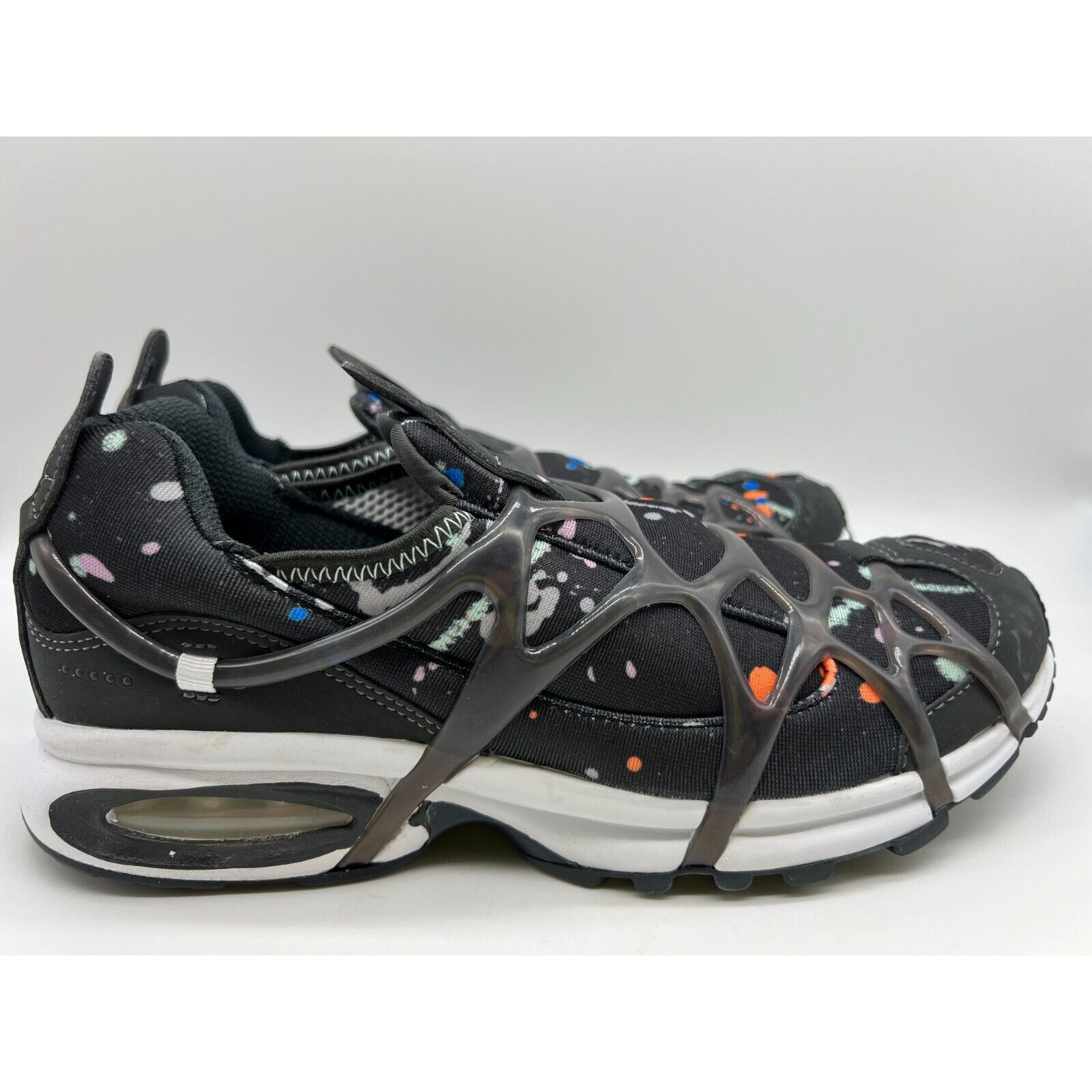 Nike Air Kukini Paint Splatter DV1894-001 Black Running Sneakers Men's Size 10.5