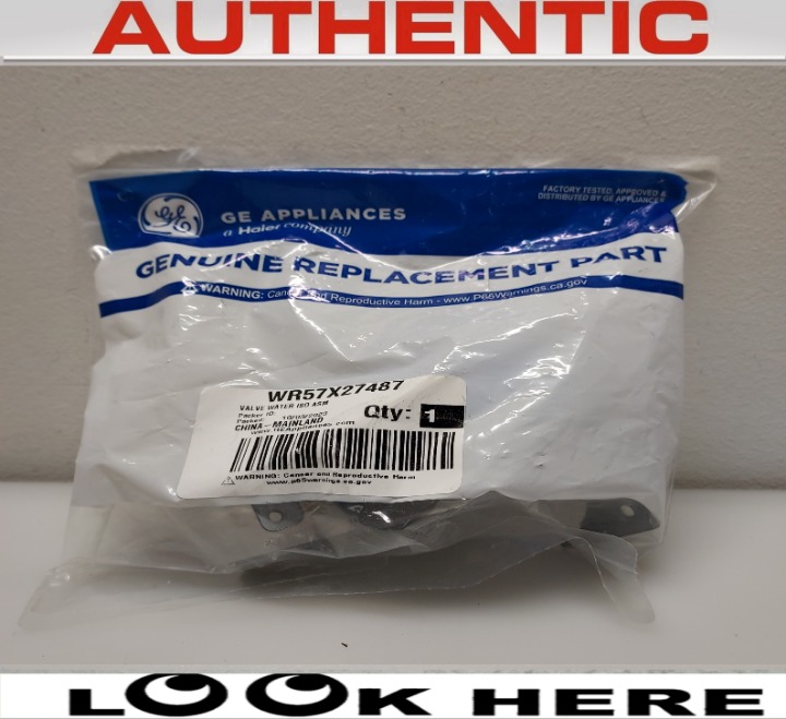 GE WR57X27487 VALVE WATER ISO ASM Refrigerator Water Solenoid Valve Inlet SEALED