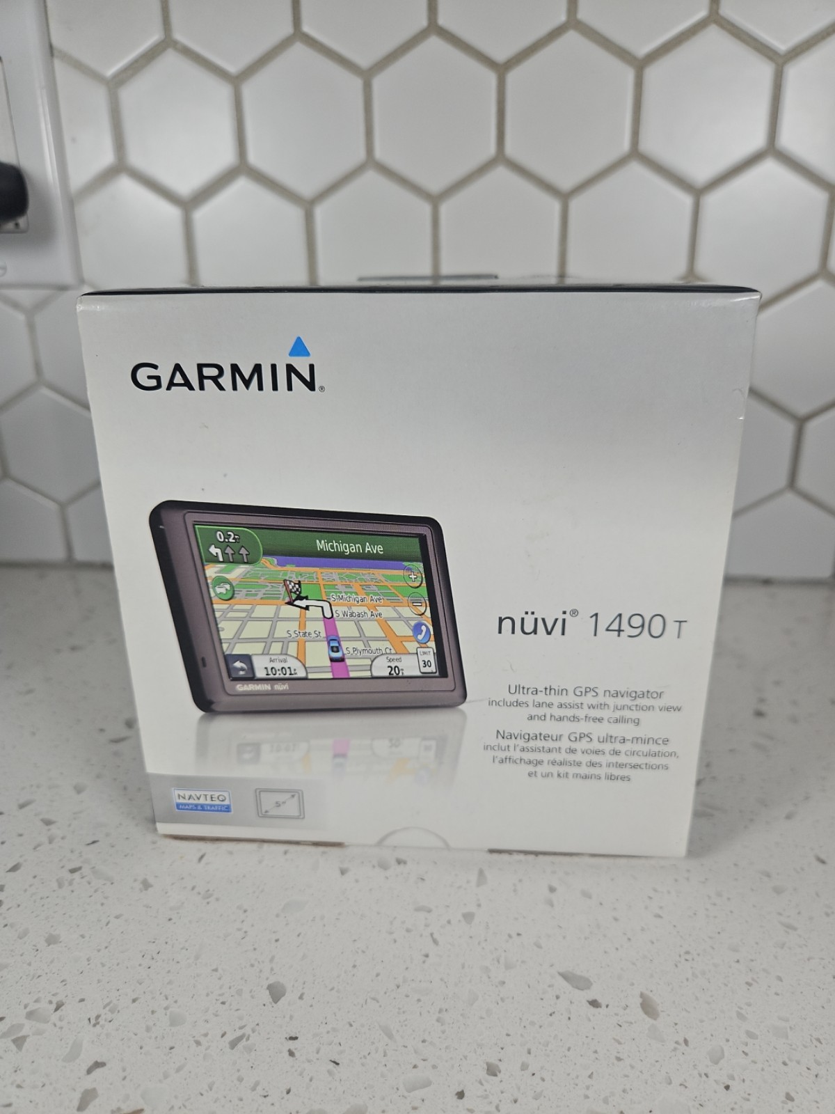 Garmin NUVI 1490-T Bluetooth GPS Navigator New Open Box