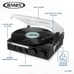 Jensen 3-Speed Stereo Turntable with Built-in Speakers Easy Controls