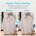 Wrinkle Remover Heats in 45 Seconds; 1/2-Gallon Tank for 1 Hour of Steaming