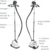 Wrinkle Remover Heats in 45 Seconds; 1/2-Gallon Tank for 1 Hour of Steaming
