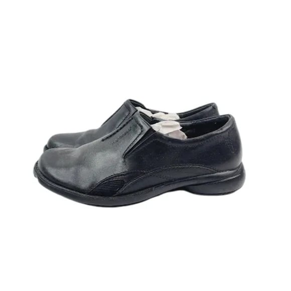 Merrell Women's Black Tetra Fling Leather Slip-On Casual Mules Size 6
