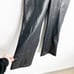 LULUS Black Maximum Chic Black Vegan Leather Cropped Flare Pants Small
