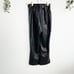 LULUS Black Maximum Chic Black Vegan Leather Cropped Flare Pants Small