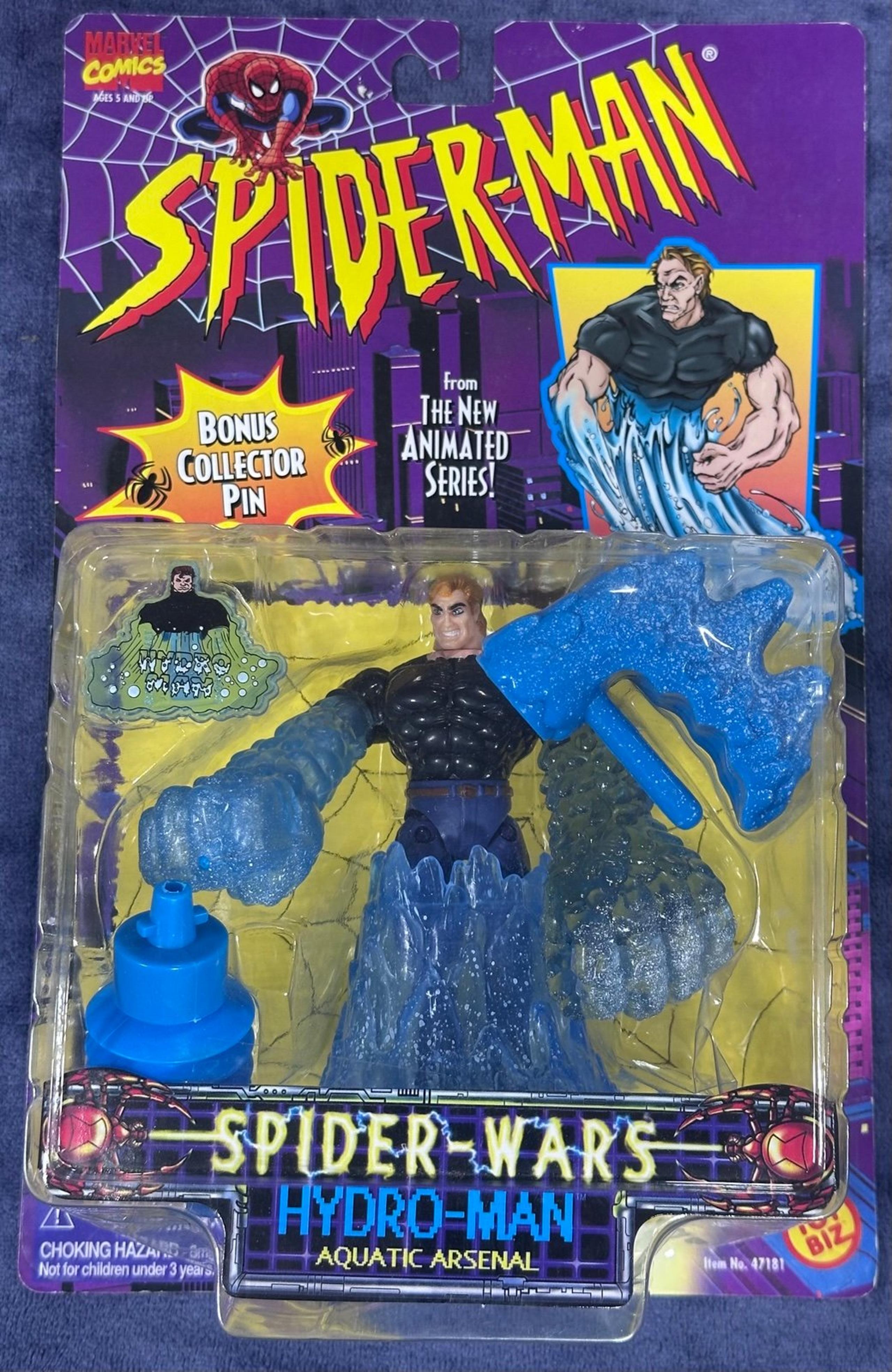 ToyBiz 1990s The Animated Series :
Spider-Man action figure HYDRO-MAN *RARE
