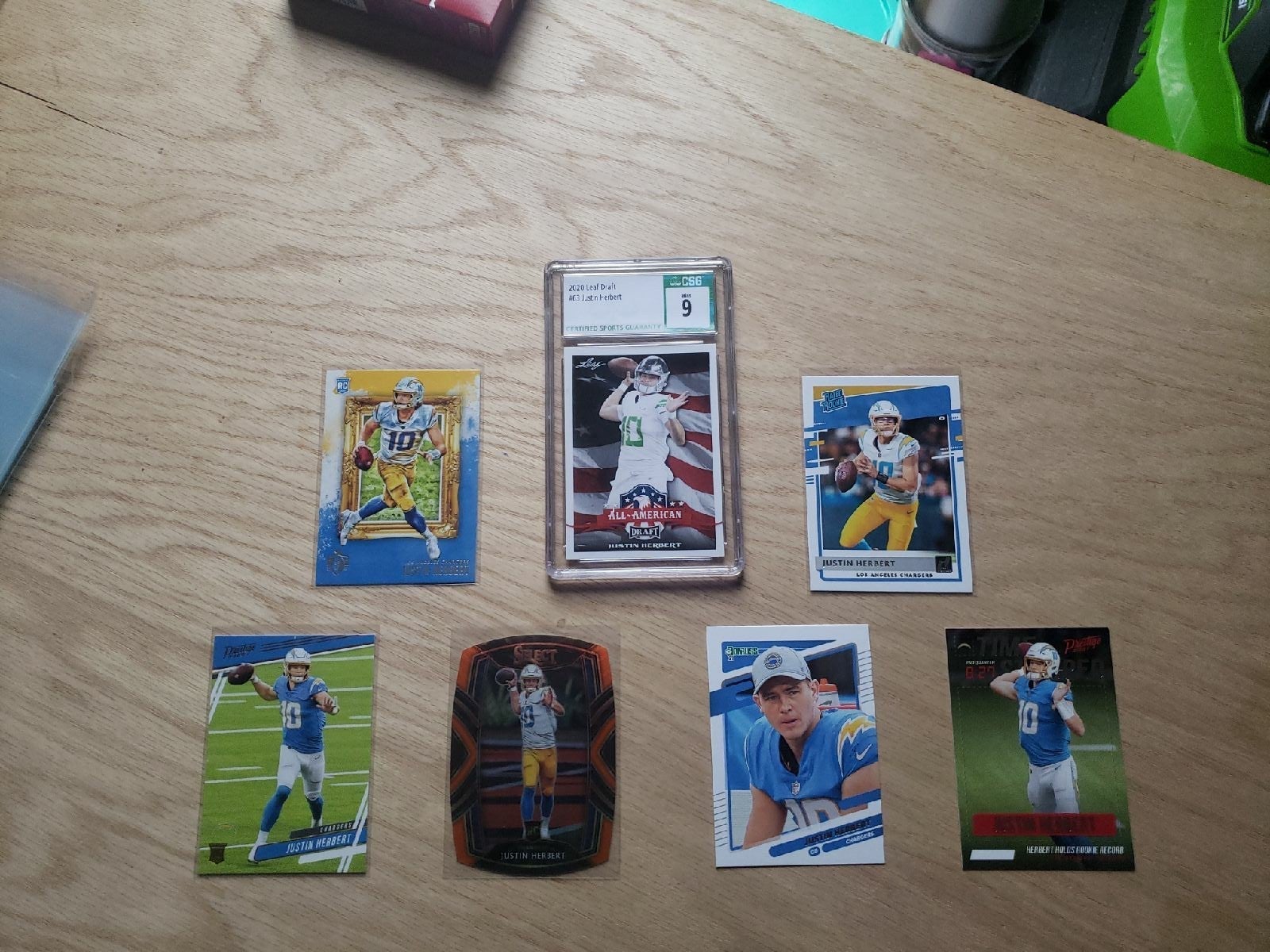 Graded Justin Herbert rookie lot