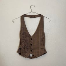 y2k bedazzled halter top