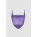 Corset Cami Top Zip Back Silky Lilac Bright Purple Size 4