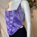Corset Cami Top Zip Back Silky Lilac Bright Purple Size 4