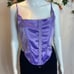 Corset Cami Top Zip Back Silky Lilac Bright Purple Size 4