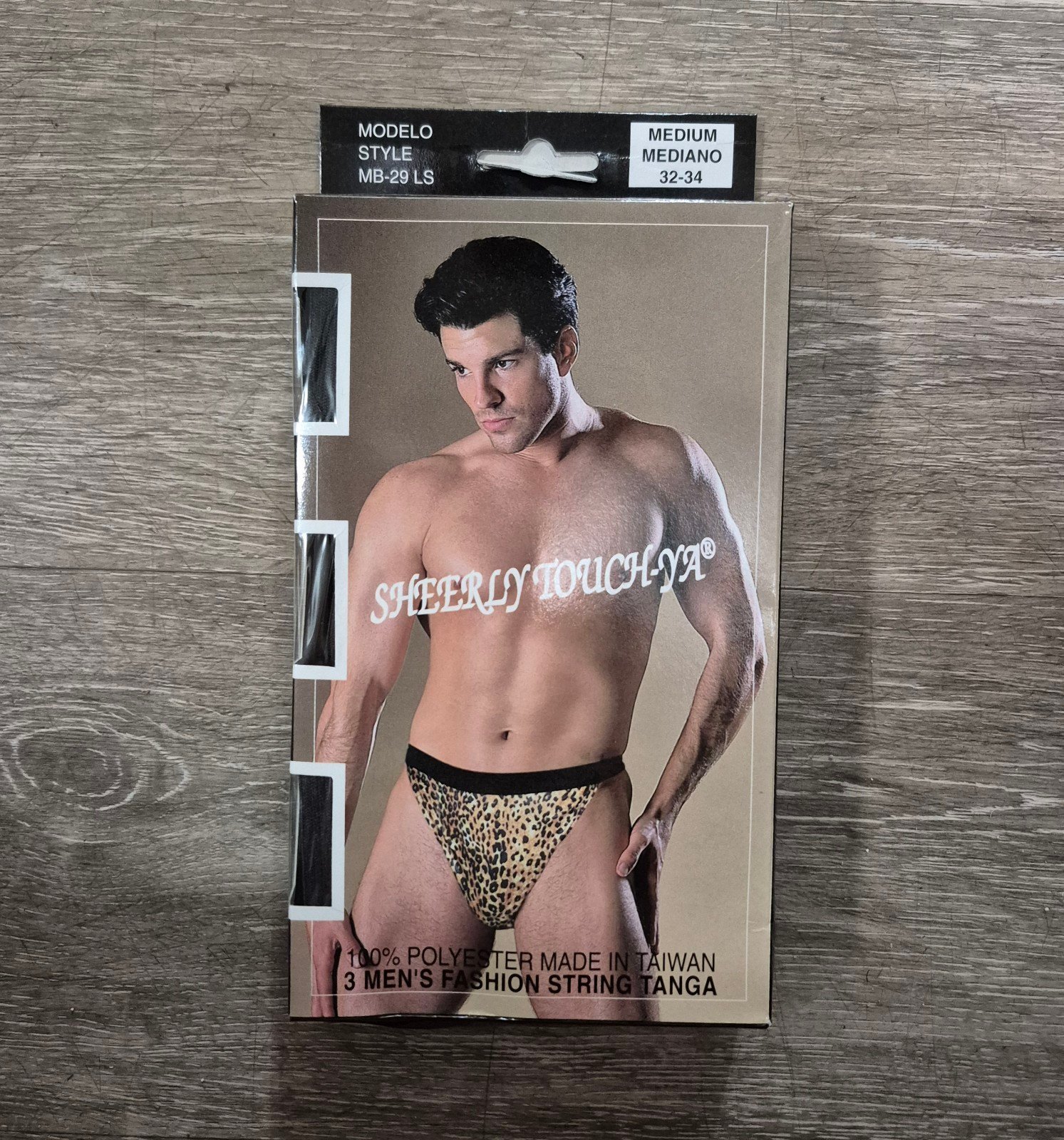 Vintage Men’s String Tanga Cheetah Print 80’s 90’s Med