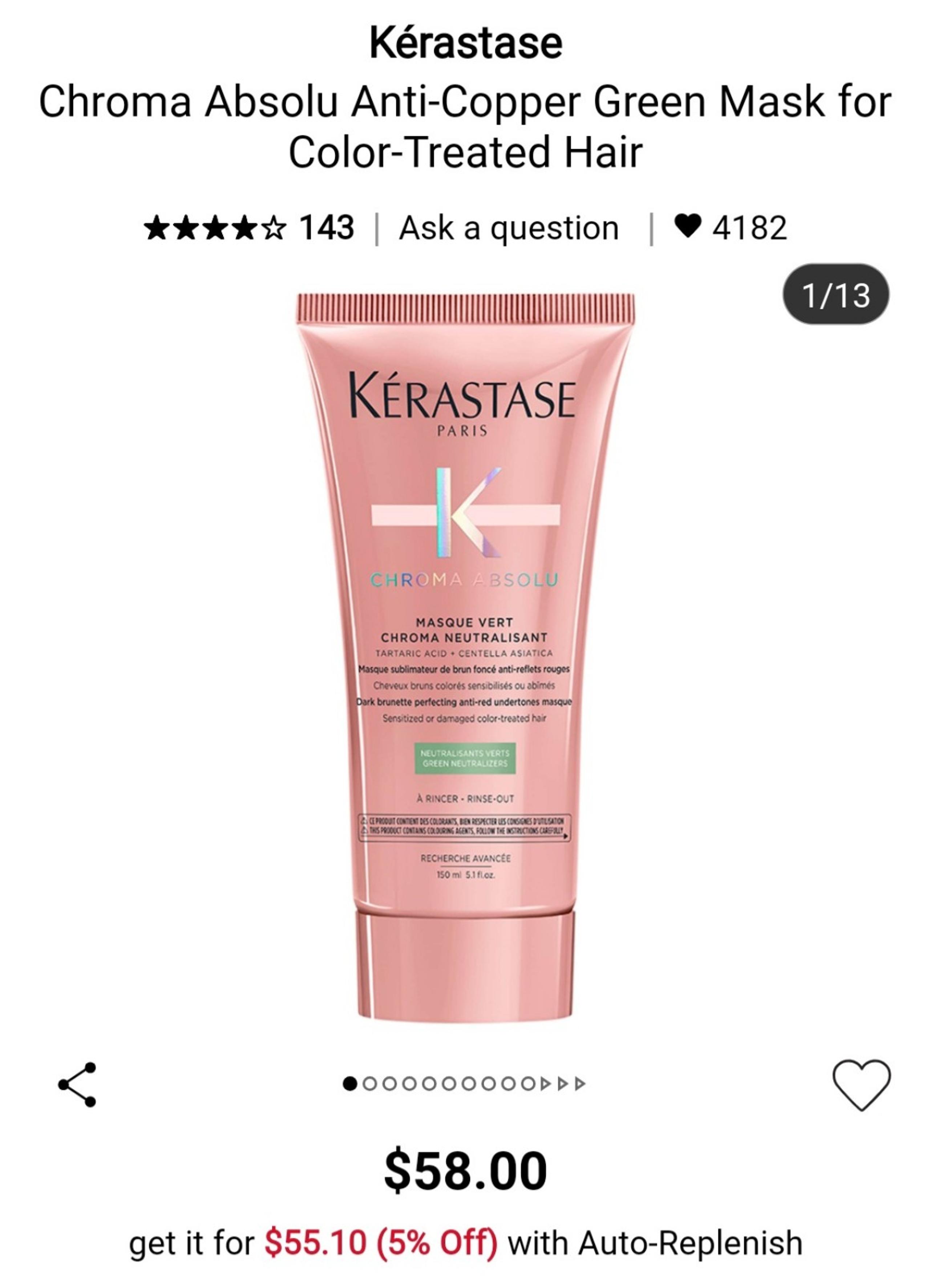 Kerastase Chroma Absolu Anti-Copper Green Mask