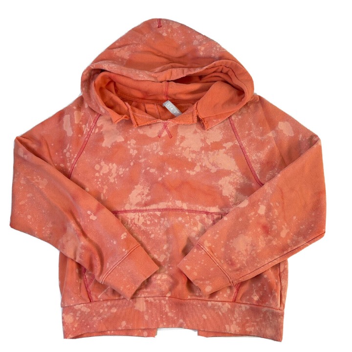 Athleta Womens Medium Custom Acid Washed Distressed Hooded Sweatshirt Hoodie