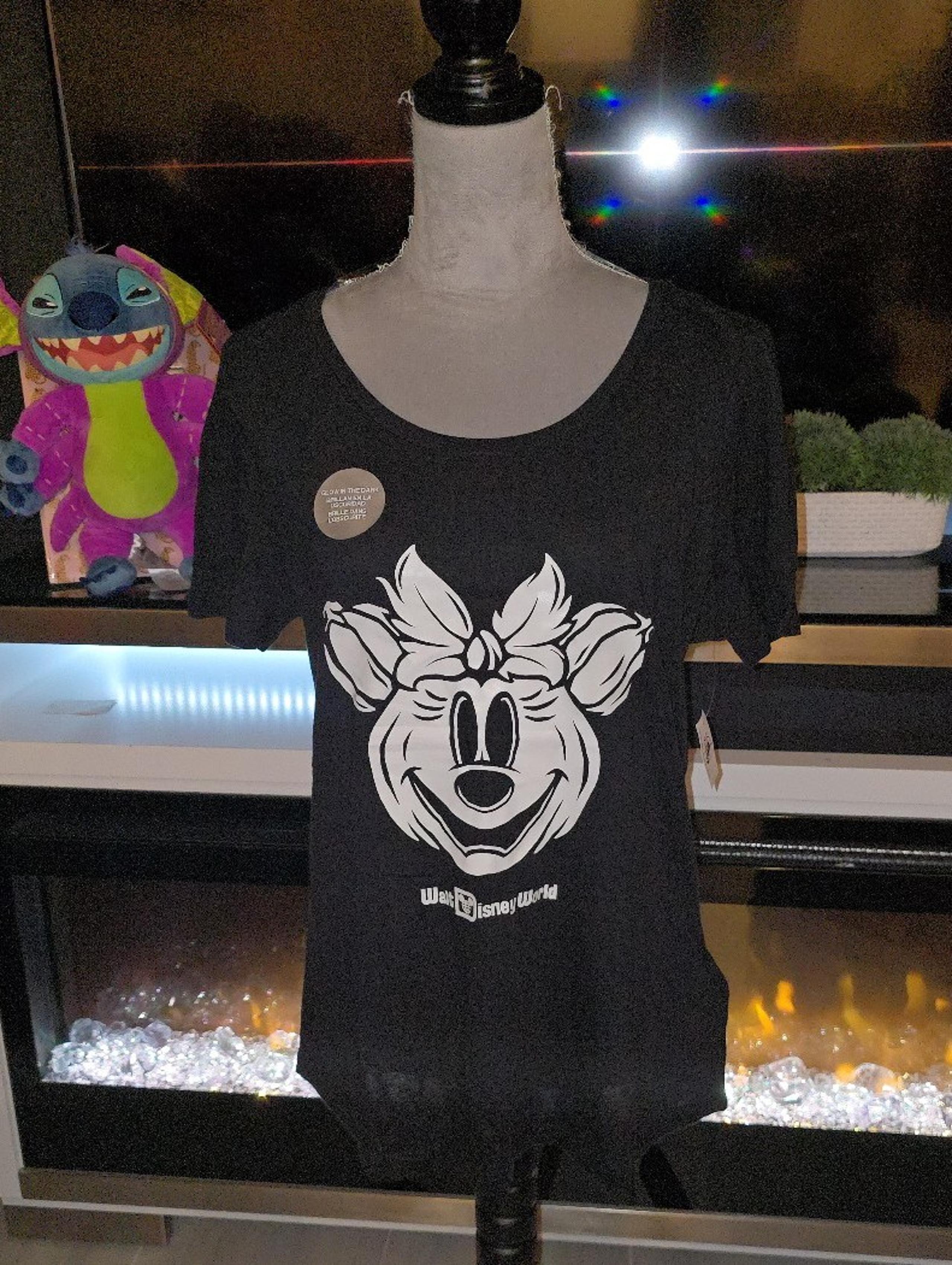 Minnie Mouse Jack-o'-Lantern Glow-in-the-Dark T-Shirt for Women Medium or Large