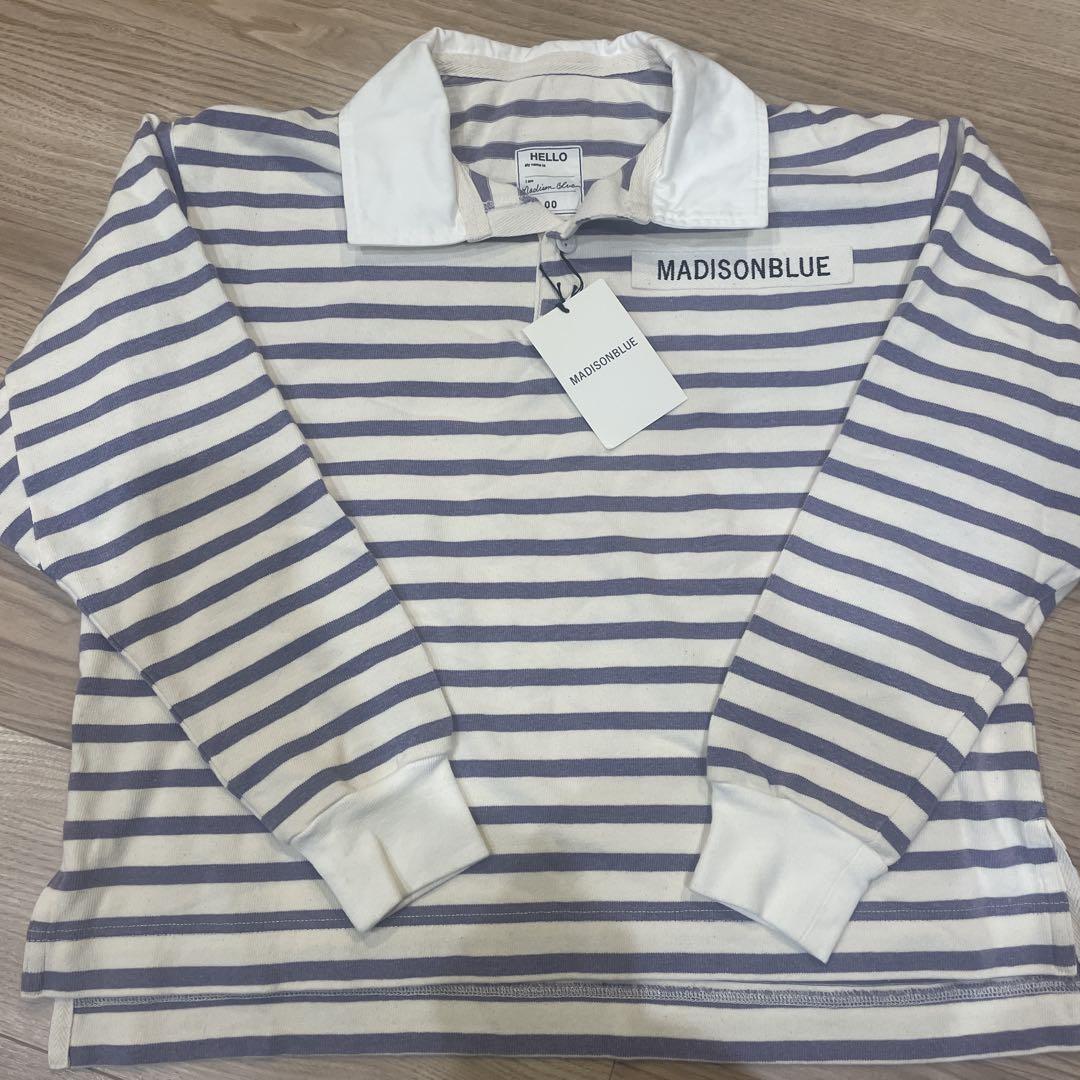 Unworn 【Madison Blue】 Striped Long Sleeve Rugby Shirt