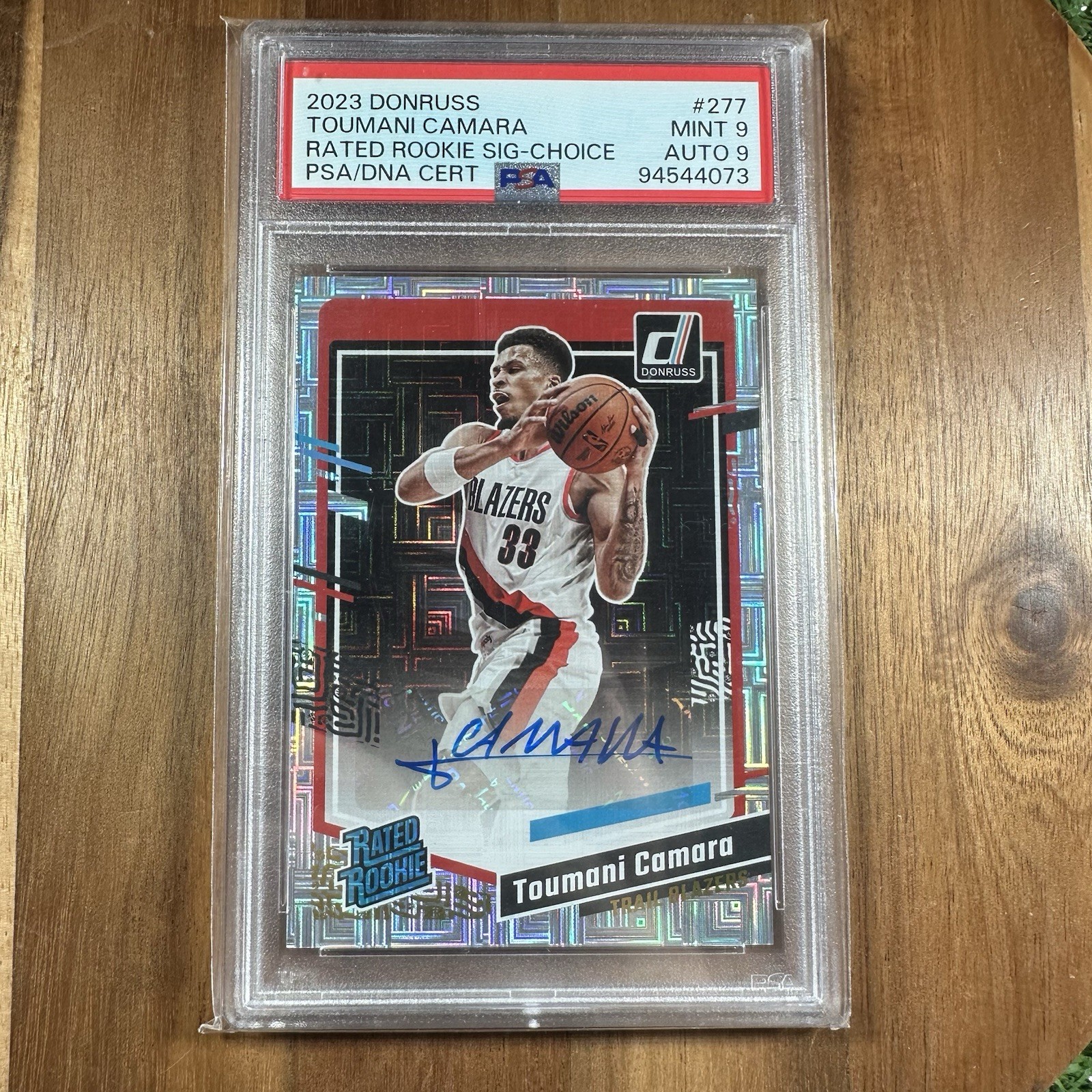 PSA 9 - TOUMANI CAMARA Auto - 2023 Panini Donruss Rated Rookie Autograph CHOICE