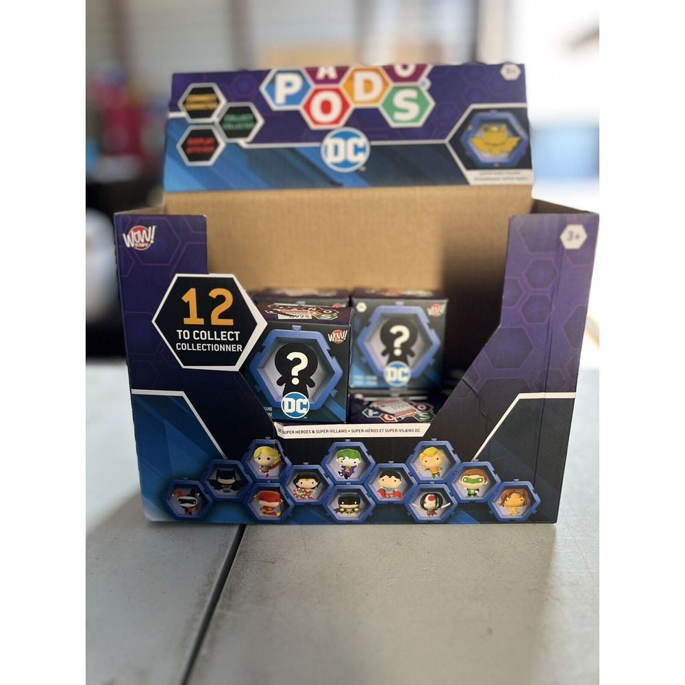 Lot Of 13 With Box NanoPODS Collectable DC Universe Mystery Toy Character Figure