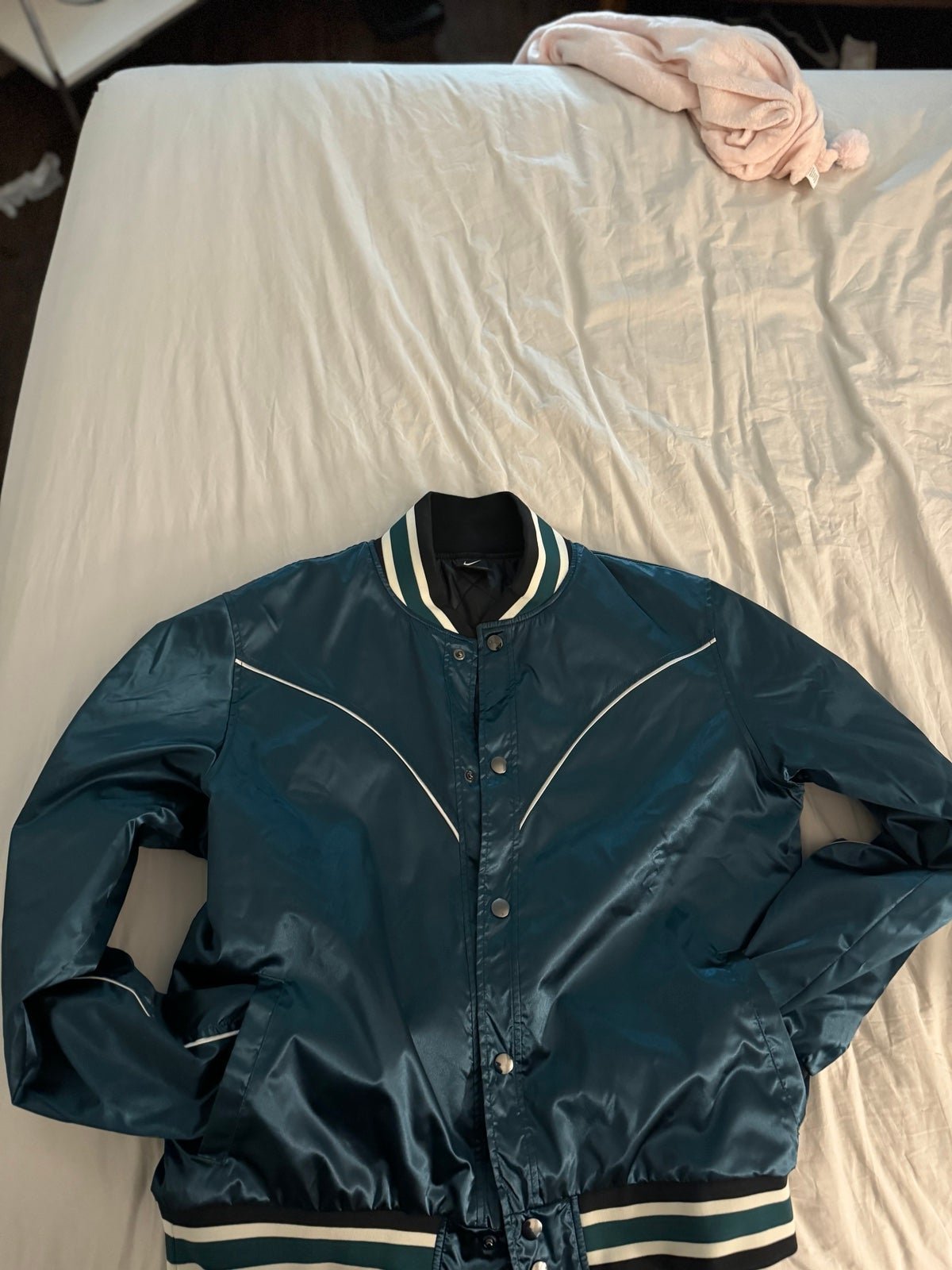 Green Nike bomber jacket