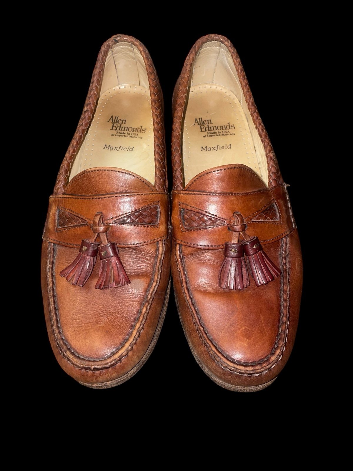 Allen Edmonds Maxfield Brown Loafers