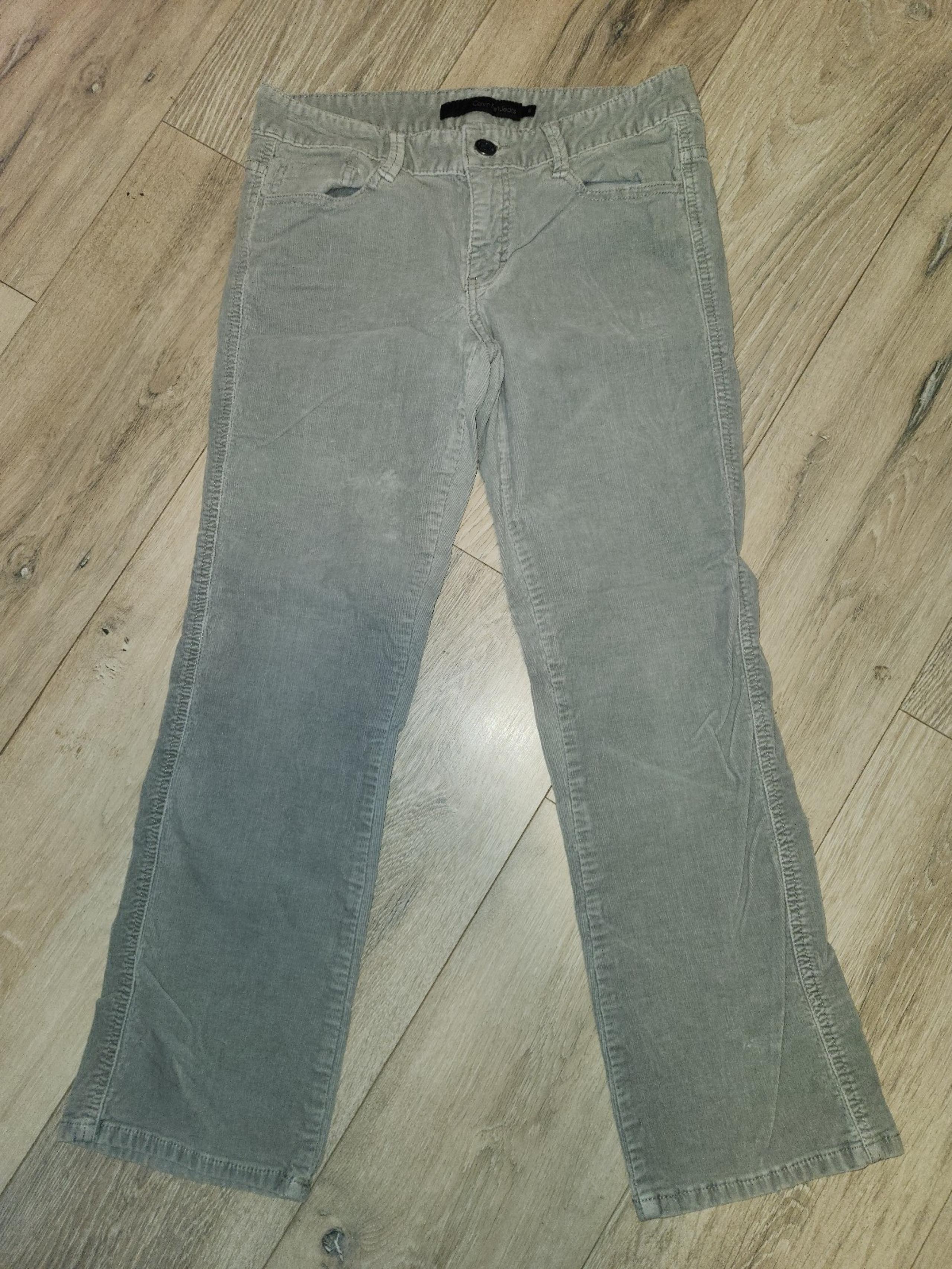 Calvin Klein Gray Corduroy Pants Women's Size 6 Mid-rise Straight
