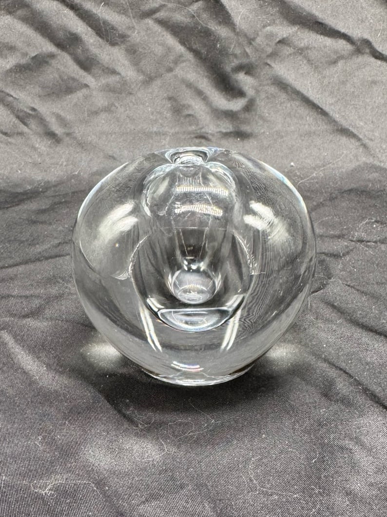 VTG Polish blown glass oil lamp