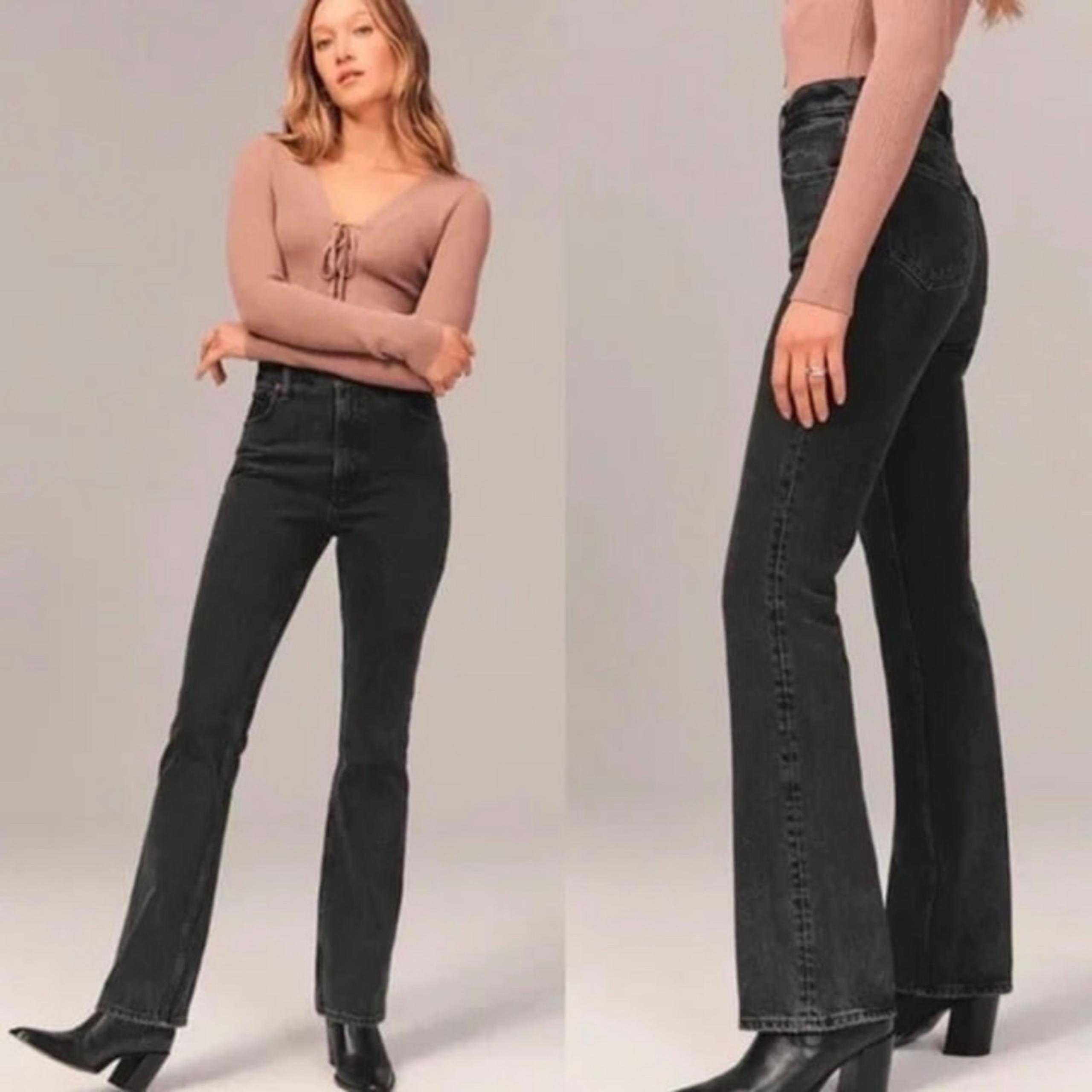 Abercrombie & Fitch Curve Love 70’s Vintage Flare High Rise Jeans