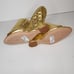Schutz Aprill Womens Woven Gold leather Wedge Sandals Size 7.5