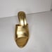 Schutz Aprill Womens Woven Gold leather Wedge Sandals Size 7.5