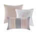 Madison Park Lola Queen Comforter shams skirt pillows Set Grey/Pink/White NEW