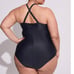 New Torrid 0 (0X size 12) Black Lace Up Busty Padded One Piece Wireless Swimsuit